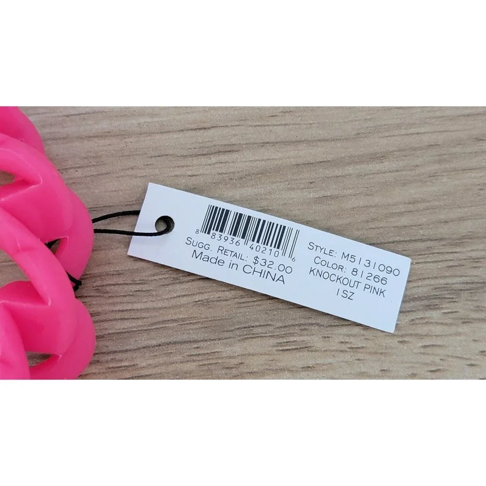 Rubberized chunky spiral bracelet with small gold Marc Jacobs logo charm; NWT. - Picture 3 of 4